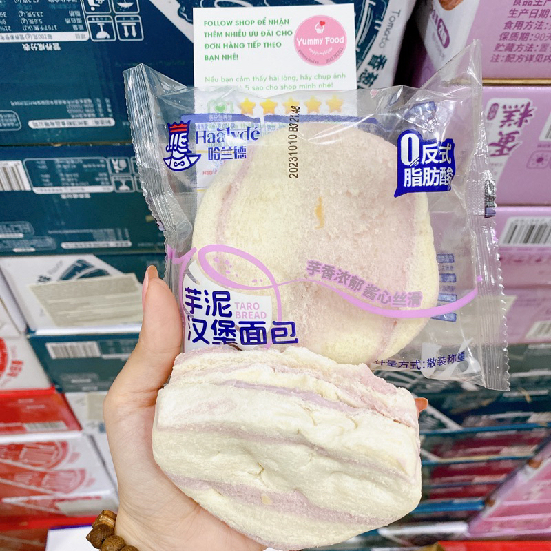 Bánh mì hamburger Haaldve khoai môn 1 Cái