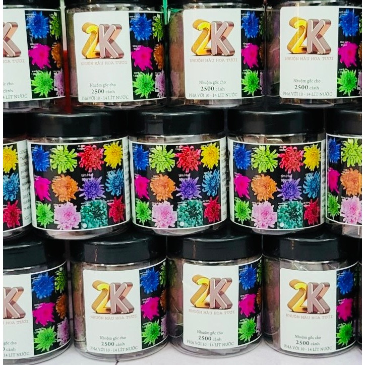 Bột nhuộm hoa tươi 2K hủ 100gram pha 10 -12L nước, thuốc nhuộm chuyên cho mọi loại hoa, màu nhuộm hoa, bột chuyên nhuộm