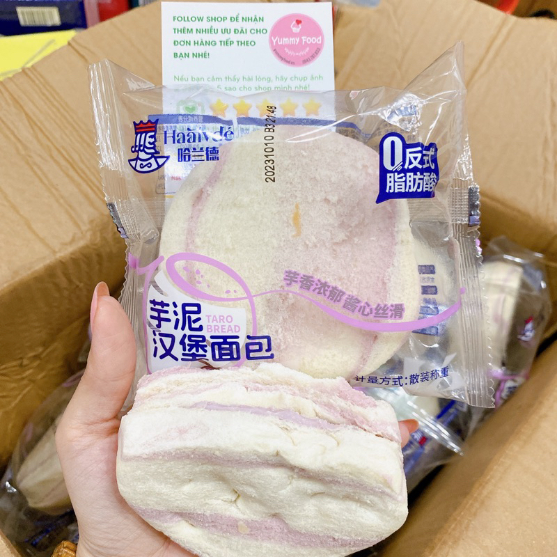 Bánh mì hamburger Haaldve khoai môn 1 Cái