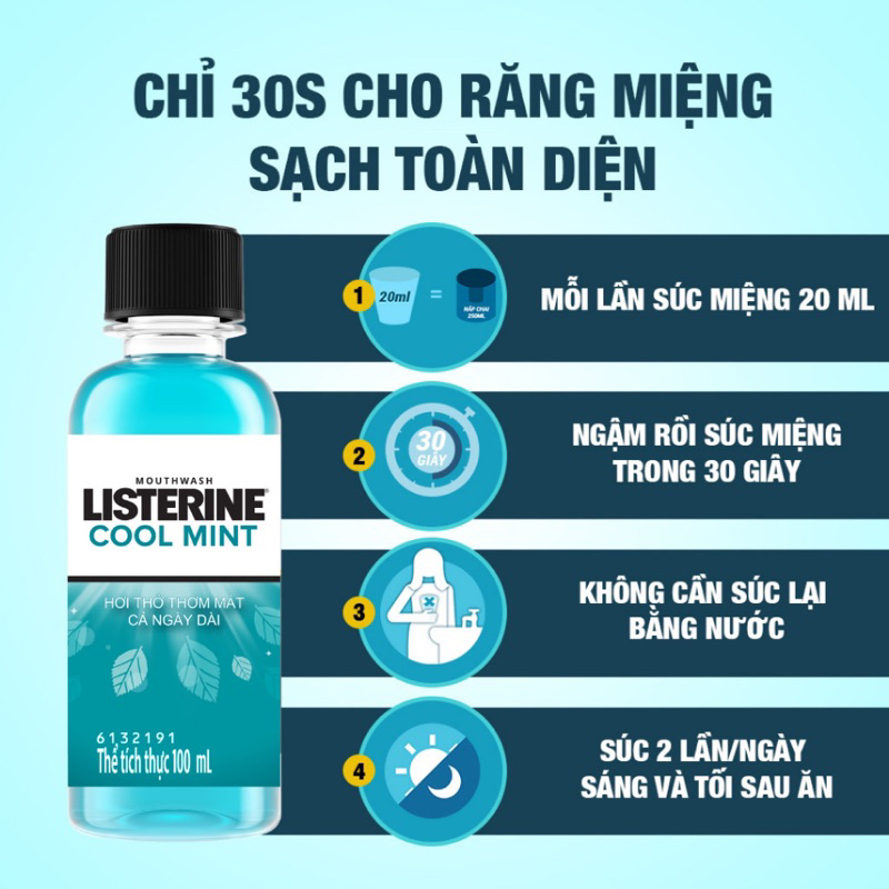 Nứơc súc mịệng Listerine 100ML