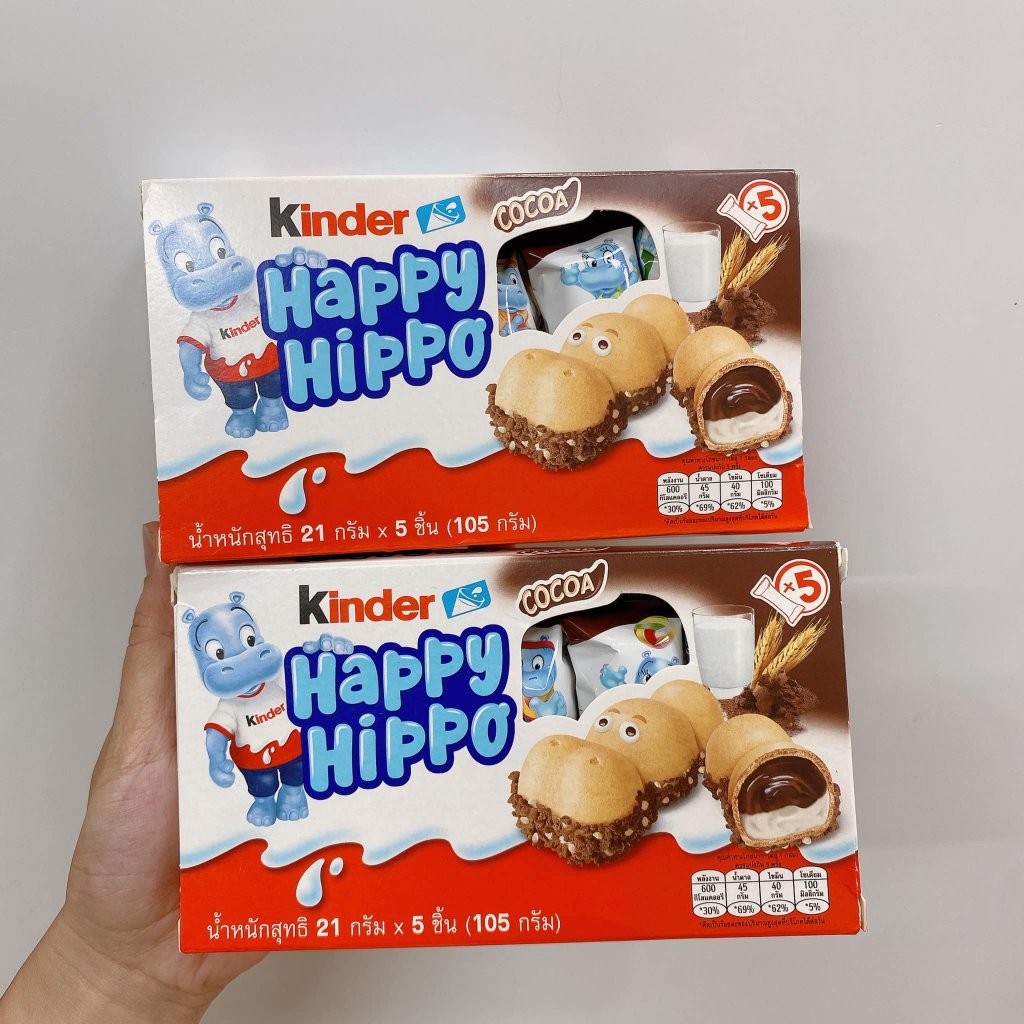 Bánh Socola Kinder Happy Hippo Cacao Hộp 103.5gr 5 thanh Đức
