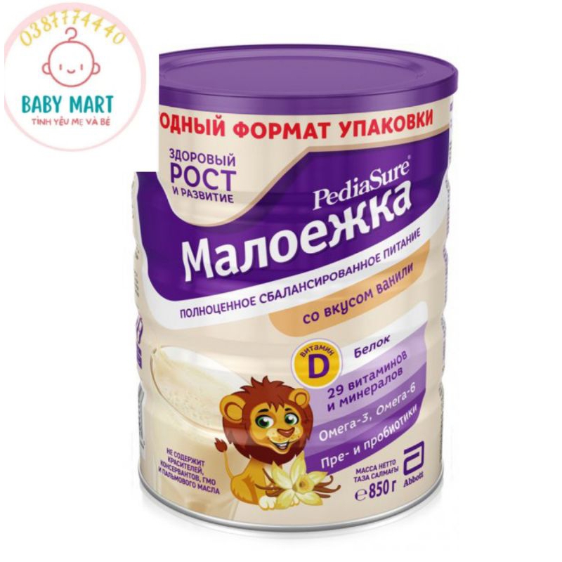 PEDIASURE NGA VỊ VANI 850G DATE 2025