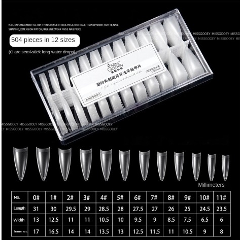 Móng tip nhọn cao cấp phom đẹp