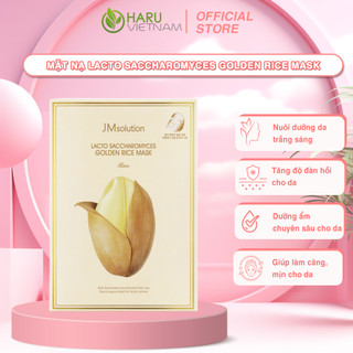 Mặt nạ jmsolution lacto saccharomyces golden rice mask rice - mặt nạ dưỡng da haru cosmetics chống lão hóa 1 miếng