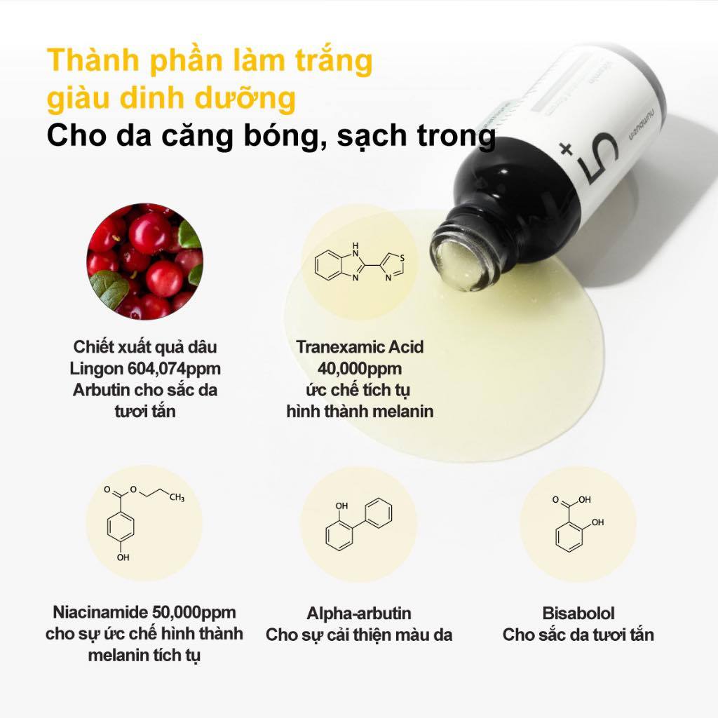 Tinh chất dưỡng trắng chống lão hoá Numbuzin No.5 Vitamin Concentrated Serum