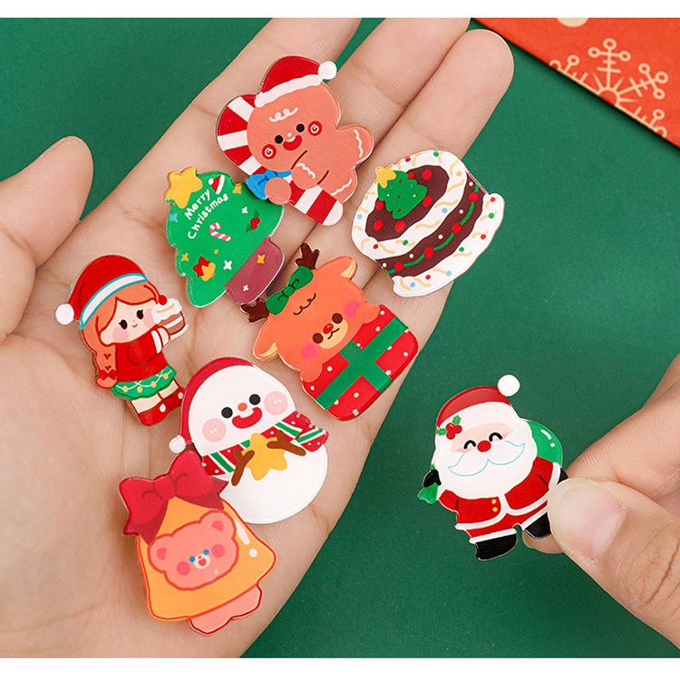 Huy Hiệu Ghim Cài Áo Icon Chibi Giáng Sinh Dễ Thương Quà Tặng Giáng Sinh Noel