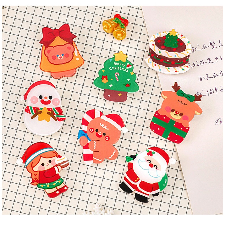 Huy Hiệu Ghim Cài Áo Icon Chibi Giáng Sinh Dễ Thương Quà Tặng Giáng Sinh Noel
