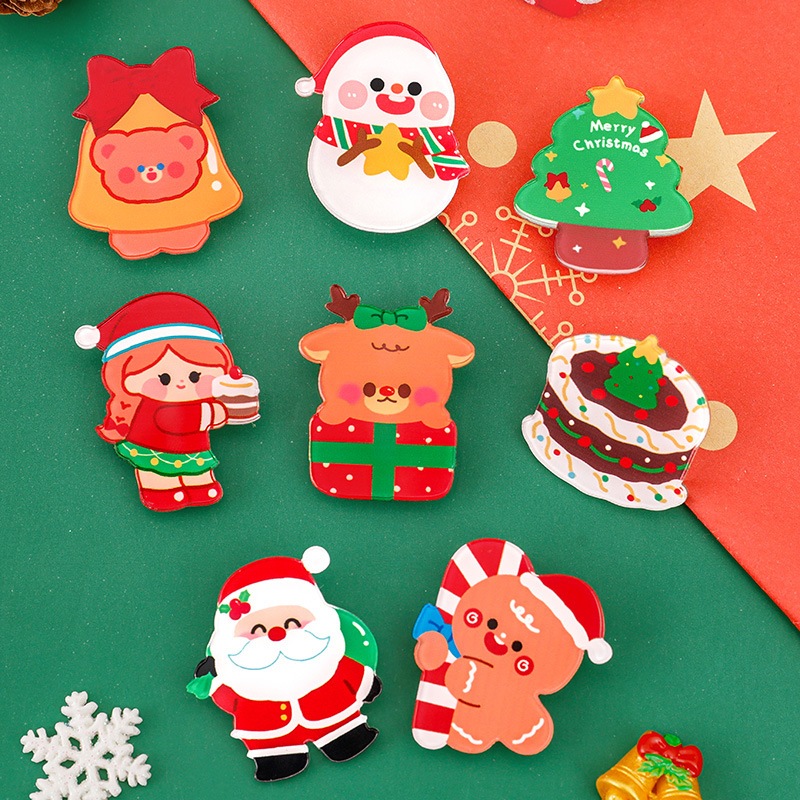 Huy Hiệu Ghim Cài Áo Icon Chibi Giáng Sinh Dễ Thương Quà Tặng Giáng Sinh Noel