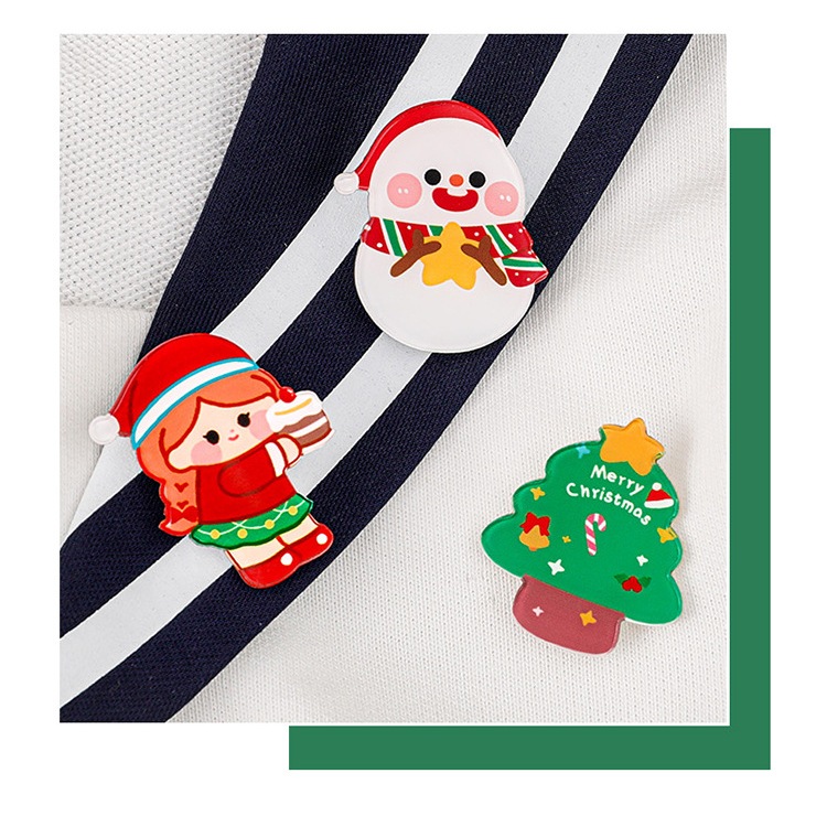 Huy Hiệu Ghim Cài Áo Icon Chibi Giáng Sinh Dễ Thương Quà Tặng Giáng Sinh Noel
