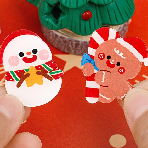 Huy Hiệu Ghim Cài Áo Icon Chibi Giáng Sinh Dễ Thương Quà Tặng Giáng Sinh Noel