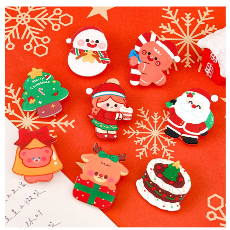Huy Hiệu Ghim Cài Áo Icon Chibi Giáng Sinh Dễ Thương Quà Tặng Giáng Sinh Noel