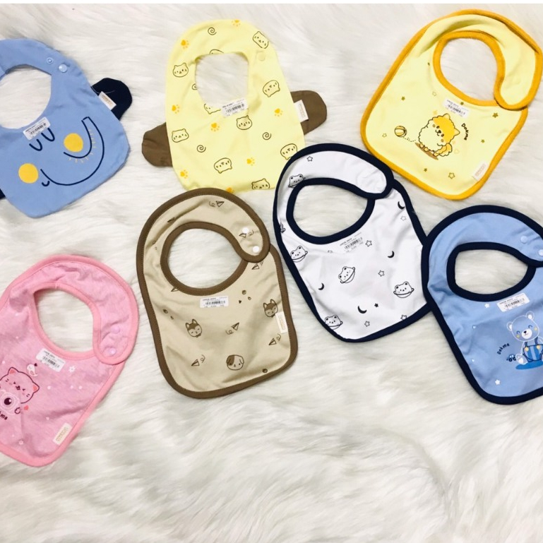 Yếm cotton cài khuy dokma cho bé