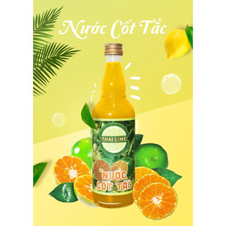 Nước cốt tắc, cốt chanh thai lime - chai thủy tinh 500ml