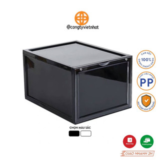 Hộp đựng giày nhựa cứng Việt Nhật, sneaker box 3869, loại lắp ráp