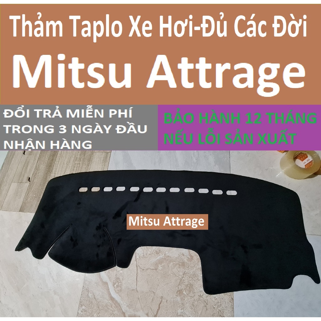 Thảm Lót Mặt Taplo Mitsubishi Attrage2015 2023,Chống Nóng Bảo Vệ Bề Mặt Taplo Xe Hơi Ô Tô Hàng 3 Lớp