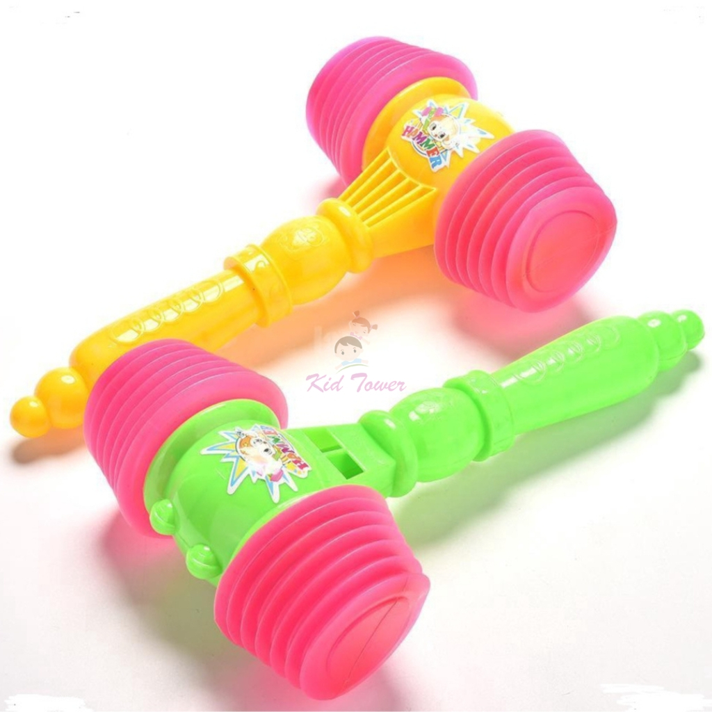 Búa đồ chơi, búa hơi 2 đầu gõ kêu bíp bíp, giáo cụ dạy học cho bé