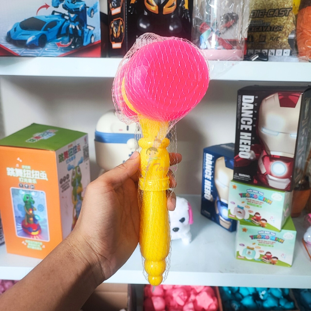 Búa đồ chơi, búa hơi 2 đầu gõ kêu bíp bíp, giáo cụ dạy học cho bé