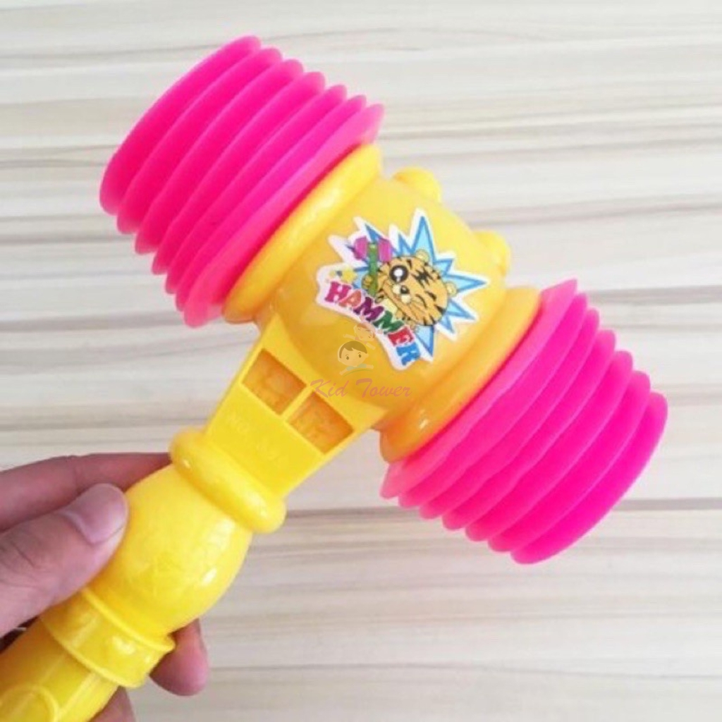 Búa đồ chơi, búa hơi 2 đầu gõ kêu bíp bíp, giáo cụ dạy học cho bé