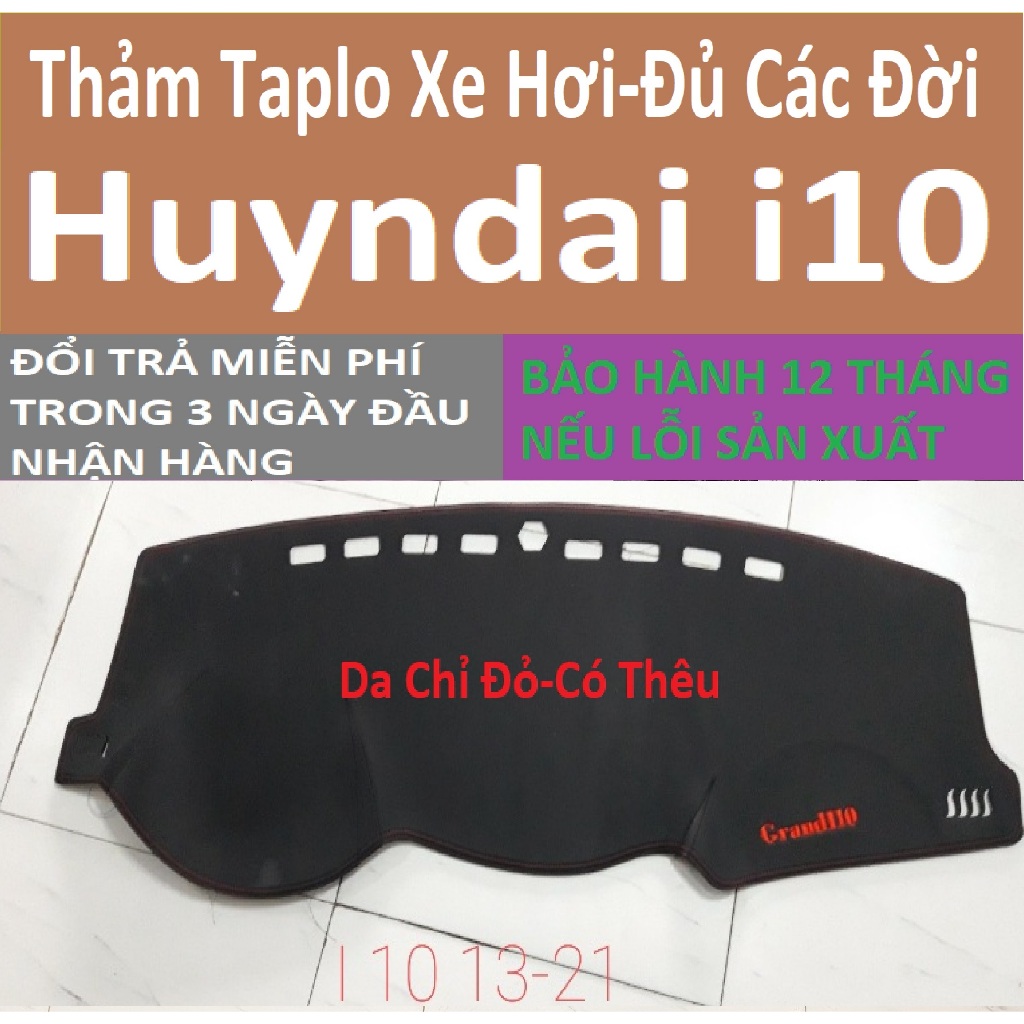 Thảm Lót Mặt Taplo Hyundai I10 2009-2023,Chống Nóng Bảo Vệ Bề Mặt Taplo Xe Hơi Ô Tô Hàng 3 Lớp