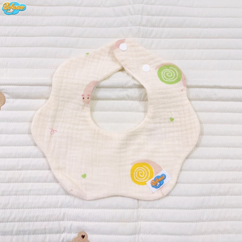 Set 5 Yếm xô hoa tròn cúc bấm cho bé