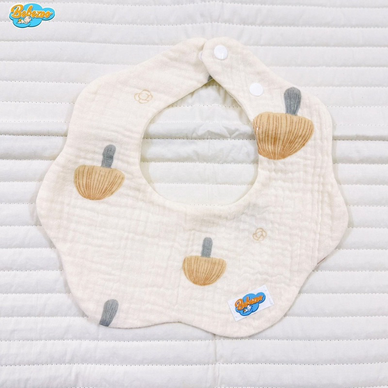 Set 5 Yếm xô hoa tròn cúc bấm cho bé