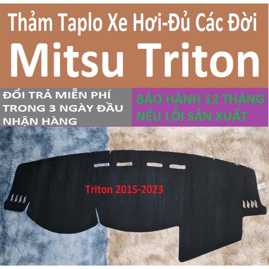 Thảm Lót Mặt Taplo Mitsubishi Triton 2015-2023,Chống Nóng Bảo Vệ Bề Mặt Taplo Xe Hơi Ô Tô Hàng 3 Lớp