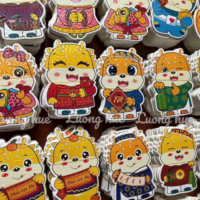 Lì xì năm 2024, bao lì xì hình rồng năm 2024,phong bì hình thú