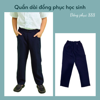 Quần tây học sinh tiểu học màu xanh than, quần tây đồng phục học sinh cấp 1 cấp 2