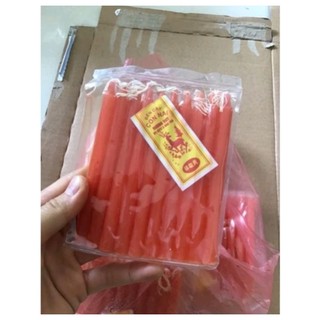 Gói 10 cây nến thắp hương đỏ dài 12cm