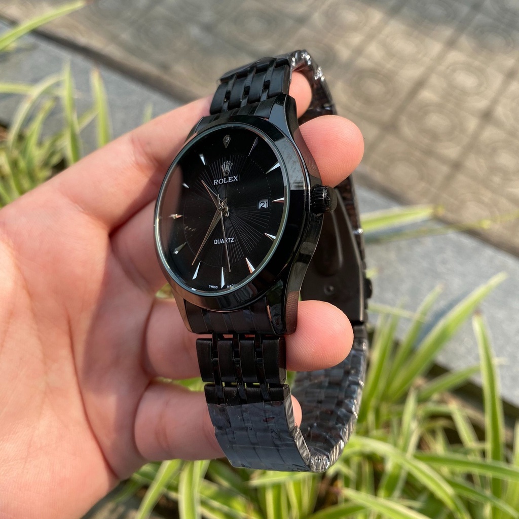 Đồng hồ Rolex nam cao cấp, dây kim loại đúc nguyên khối không bay màu, thời trang sang trọng, quý phái