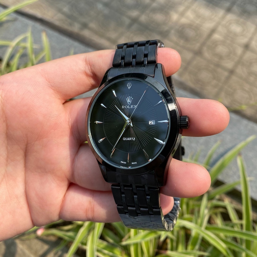 Đồng hồ Rolex nam cao cấp, dây kim loại đúc nguyên khối không bay màu, thời trang sang trọng, quý phái