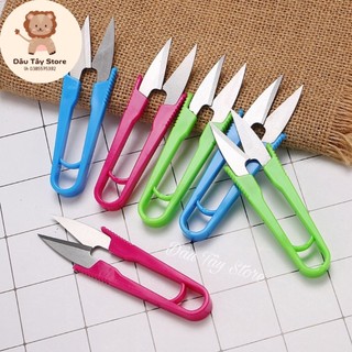 Kéo cắt chỉ, kéo bấm chỉ cán nhựa chữ u nhiều màu giao ngẫu nhiên