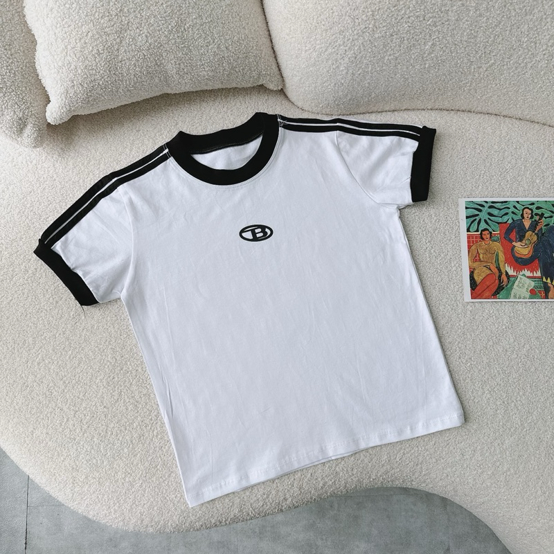 Áo thun Baby Tee chữ B unisex chất cotton co dãn, áo phông Form Fit Local Brand cho nam nữ - GTM Store