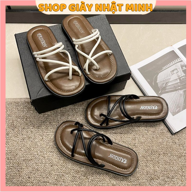 Dép Xỏ Ngón Đế Bánh Mì Dây Mảnh Cực Xinh Cao 2CM