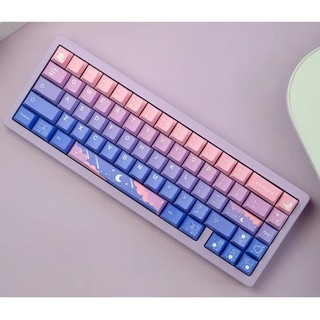KEYCAP GRADIENT STAR MOON, trăng sao hồng tím mộng mơ PBT cherry profile