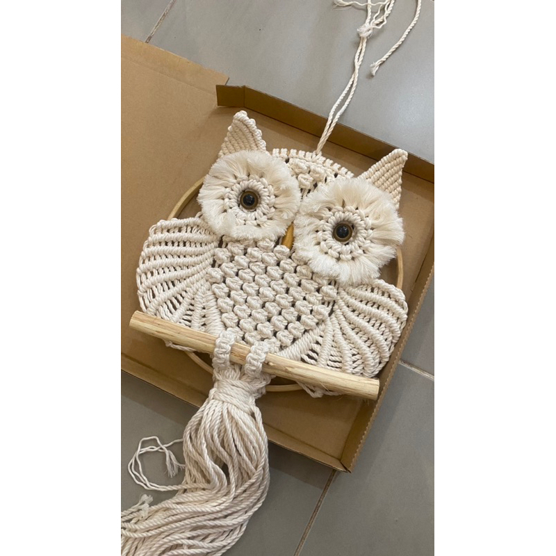 Cú Mèo macrame trang trí