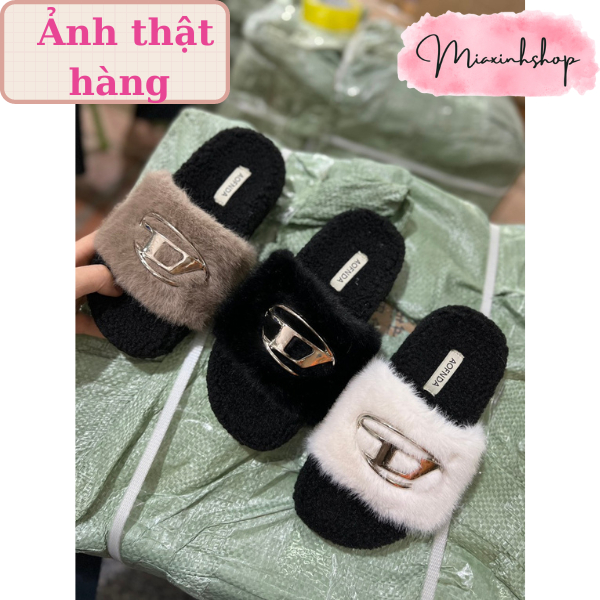 Dép lông nữ dép lê bông LOẠI 1 FULL HỘP đi mùa thu đông êm chân dành cho nữ
