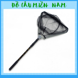 Vợt Cá Inox Tam Giác Liền Vành , Vợt Cá Gấp Gọn 1m7-2m1