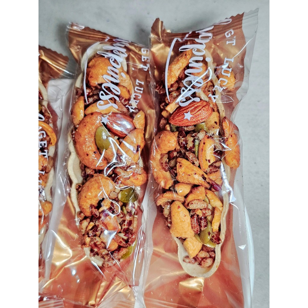 1KG Bánh thuyền mix hạt dinh dưỡng đồ ăn vặt healthy giảm cân không đường