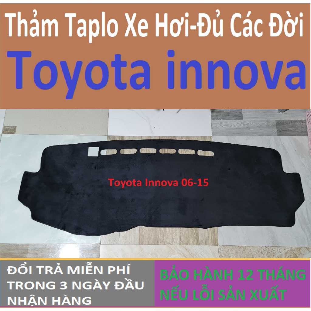 Thảm Che Nắng Taplo Toyota Innova,Lót Mặt Taplo Xe Hơi Ô Tô 3 Lớp Chống Trượt,Bảo Hành 12 Tháng