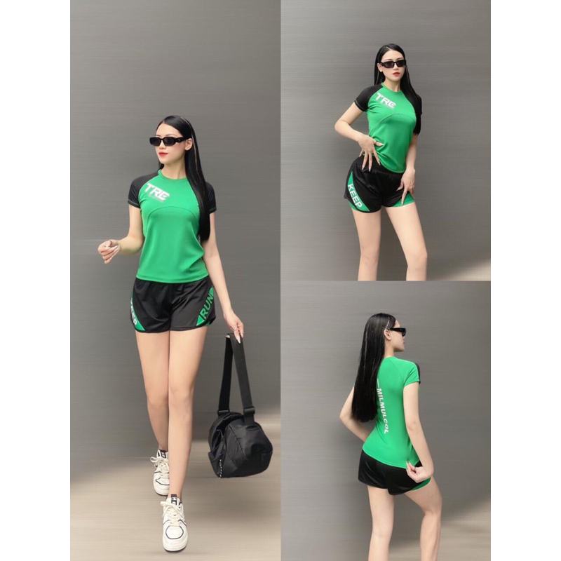 Bộ thể thao nữ bộ tập gym yoga aerobic nữ TRE bộ tập dáng ôm body tôn dáng co dãn bốn chiều thoải mái chơi thể thao