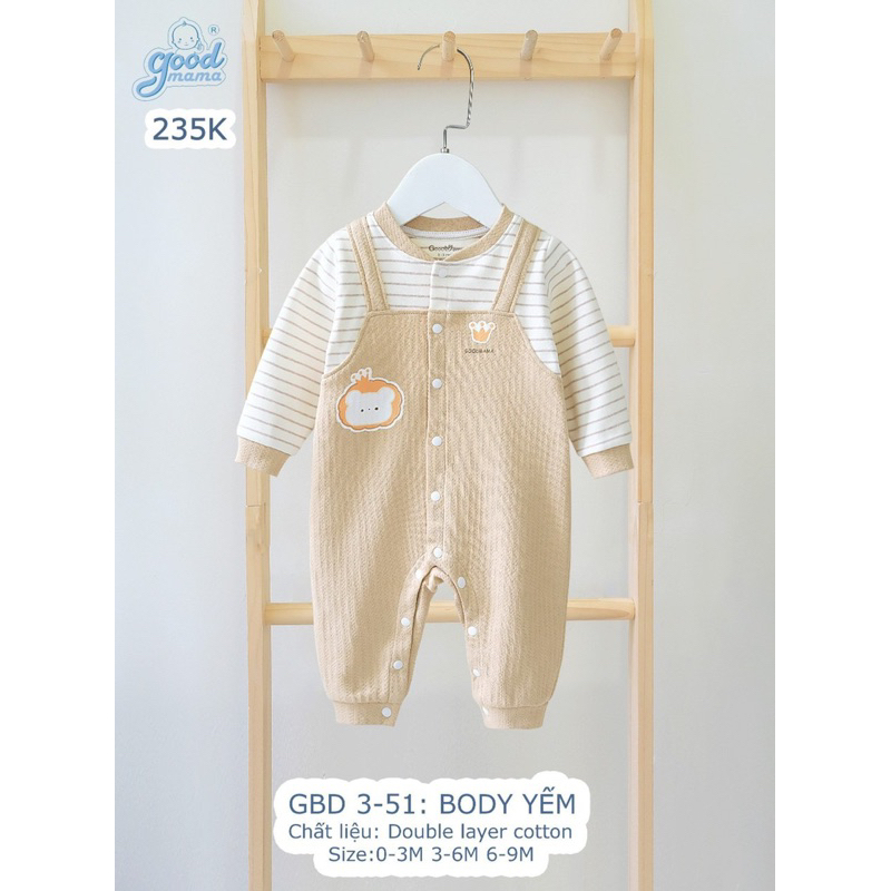 Body vải dày dặn đẹp cho bé từ sơ sinh đến 9 tháng