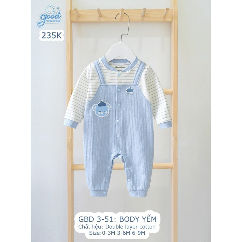 Body vải dày dặn đẹp cho bé từ sơ sinh đến 9 tháng