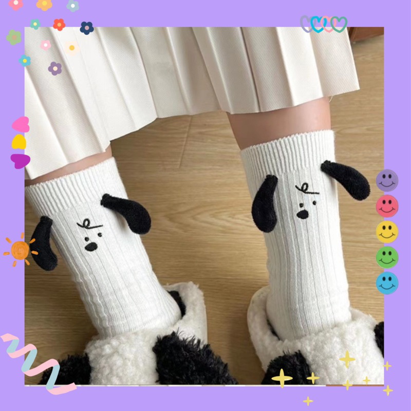 Vớ tất cổ cao Puppy 🐶 Mặt trước baby đáng yêu