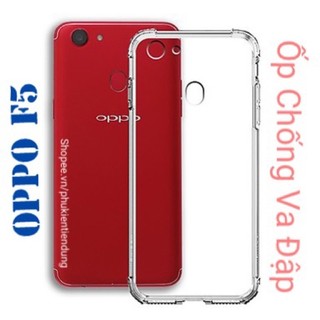 ỐP LƯNG OPPO F5 Dẻo Trong Suốt Có 4 Cạnh Chống Sốc, Chống Va Đập