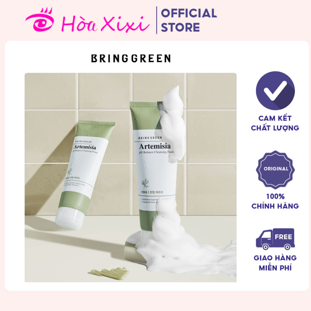 Sữa Rửa Mặt Chiết Xuất Ngải Cứu BRING GREEN ARTEMISIA PH BALANCED CLEANSING FOAM 200ml | BigBuy360 - bigbuy360.vn