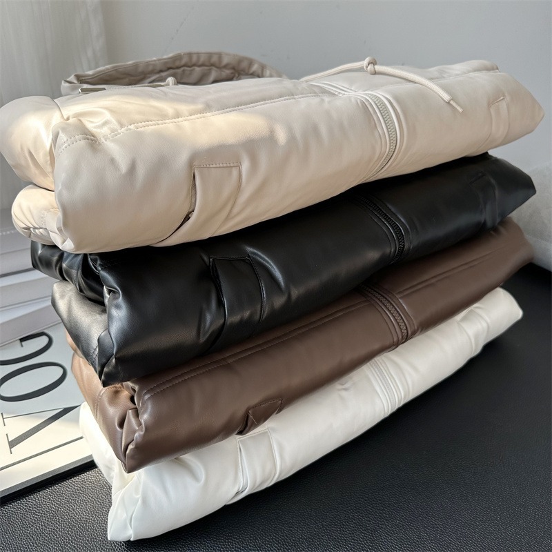 U157 Áo khoác da lót bông cotton