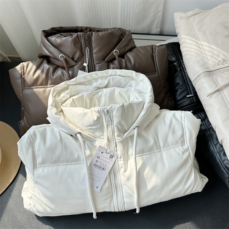 U157 Áo khoác da lót bông cotton