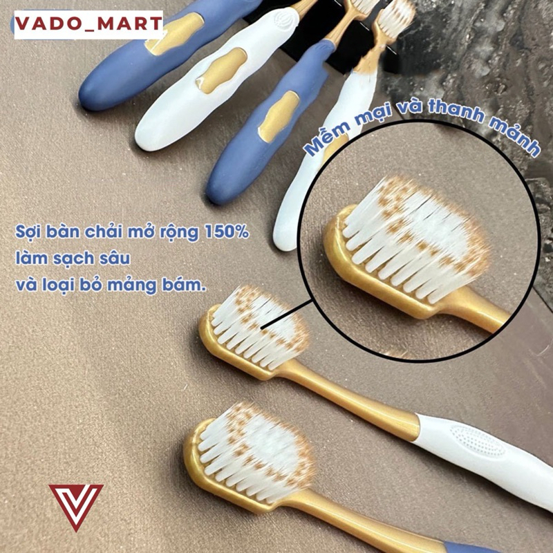 Set 6 Bàn Chải Đánh Răng Nội Địa Cao Cấp Mềm Mại Chải Siêu Êm VADO.MART