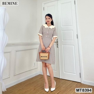 Đầm tay phồng cổ phối tùng chữ A BEMINE MT8394